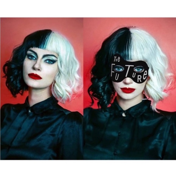 Cruella Deville Wig and Mask Costume *NEW* main image 4